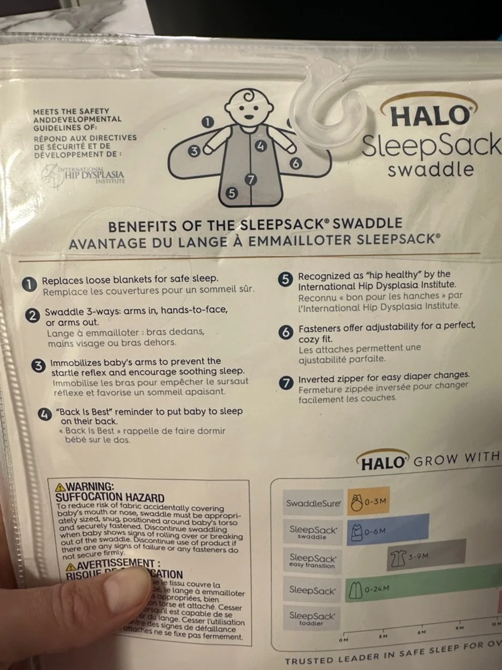 🌲 Halo SleepSack Swaddle Newborn (fits 0-3 months) - Picture 8 of 9